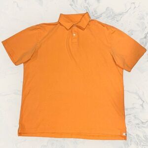 Peter Millar Solid Orange Seaside Wash Short Sleeve Polo Mens Size Large
